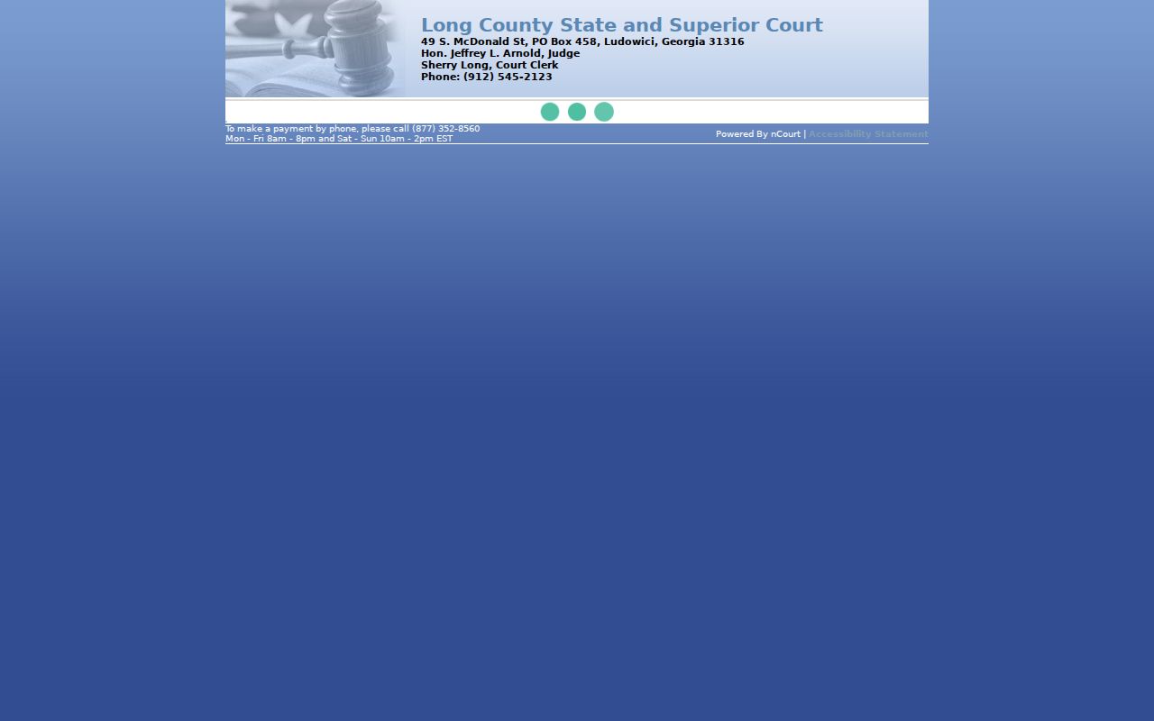 Long County court address and payment contact information