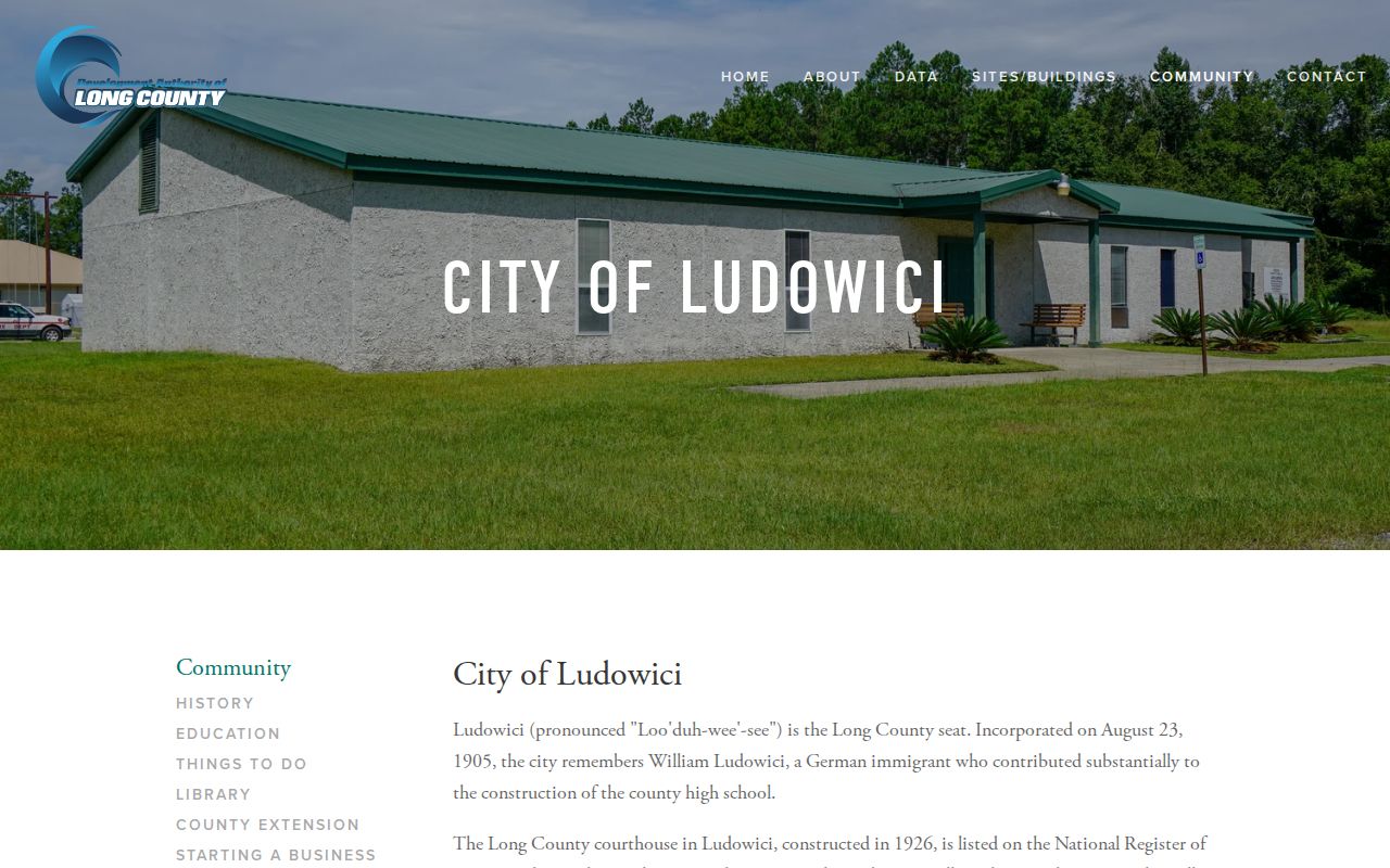 Ludowici warrant records City Hall building context