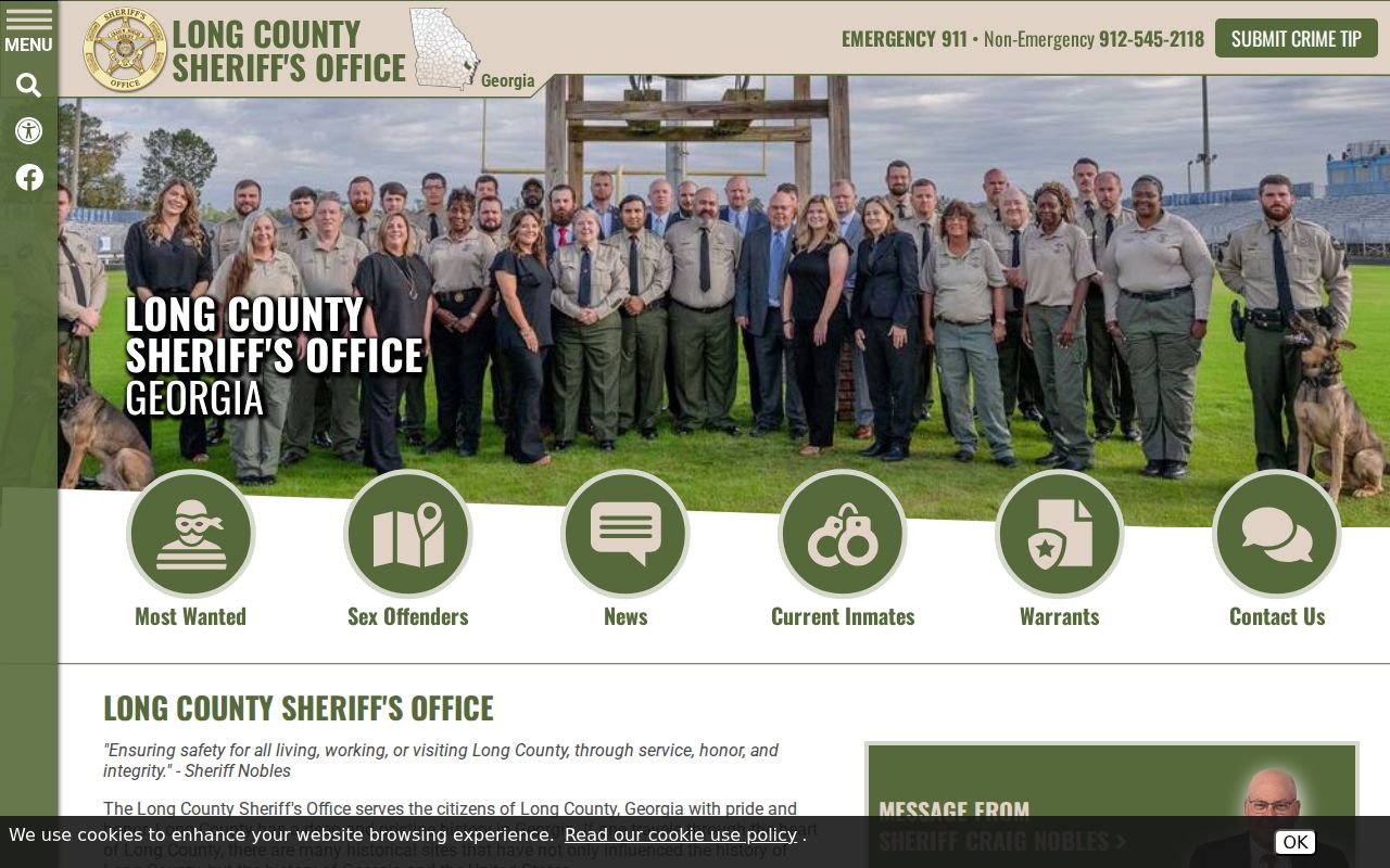 Long County warrant records official Sheriff’s Office branding